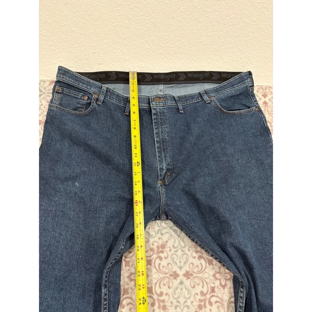 Wrangler Regular Fit Comfort Flex Waist Jeans Mens 48x30 Blue Denim 96CFWSW